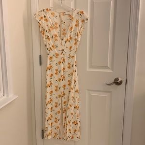 Reformarion midi dress in Lemonada print